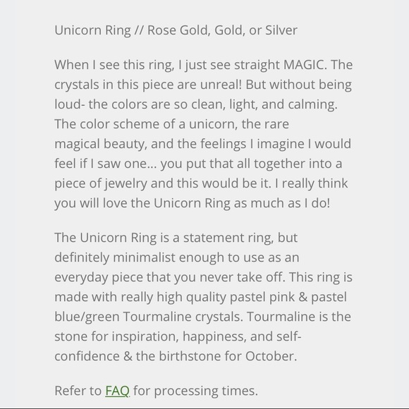 Little Sycamore 18k Gold Plated Tourmaline Ring - Picture 11 of 13